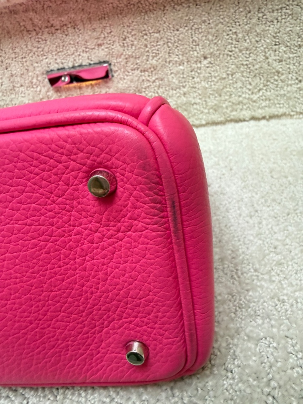 Christian Dior Calfskin Small Diorissimo Tote Fuchsia - Picture 9 of 12
